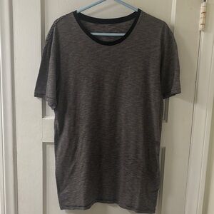 Black and Gray Striped Men's T-Shirt